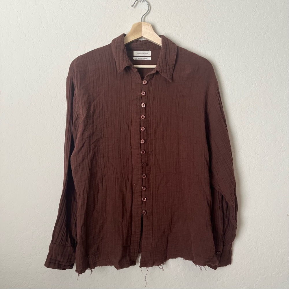 Long sleevee button down: 
Comfy oversized